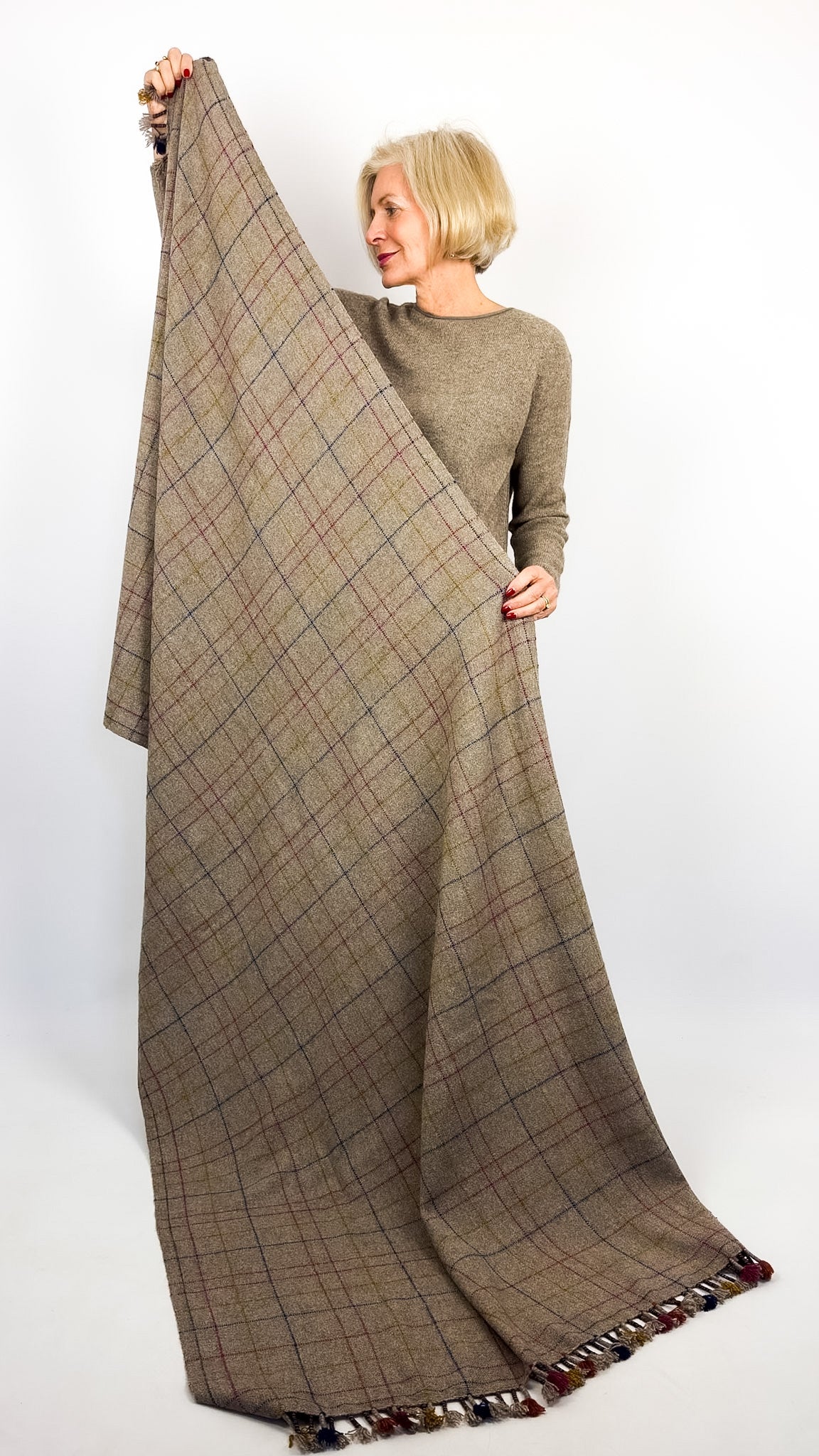 Weaves and Blends Rainbow Scarf Yak