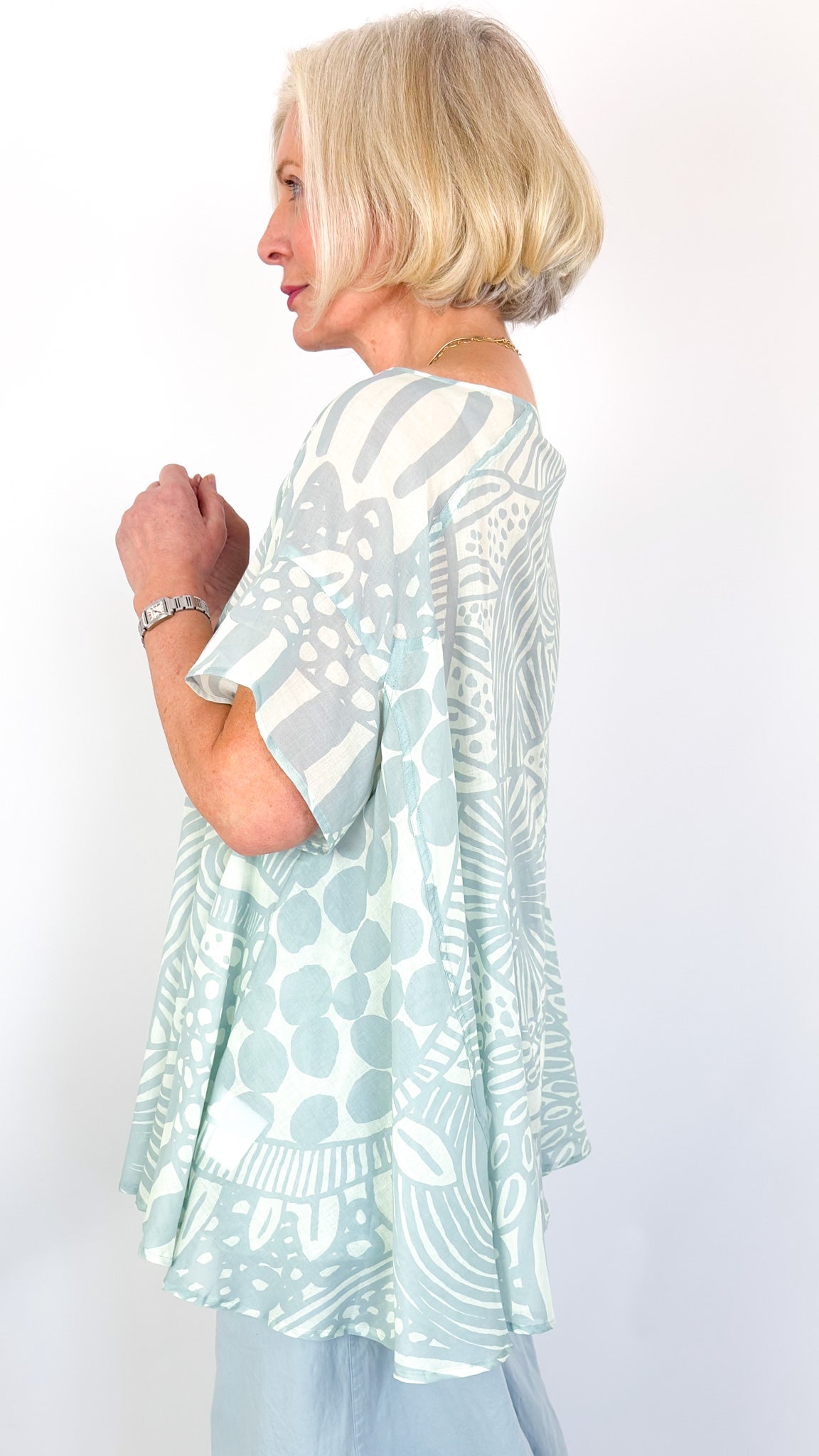 Rundholz Black Label 0505 Blouse Mint Lime Print