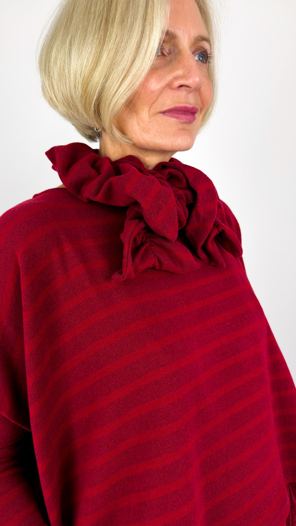 Mumma b Frou Scarf Rosso Stripe