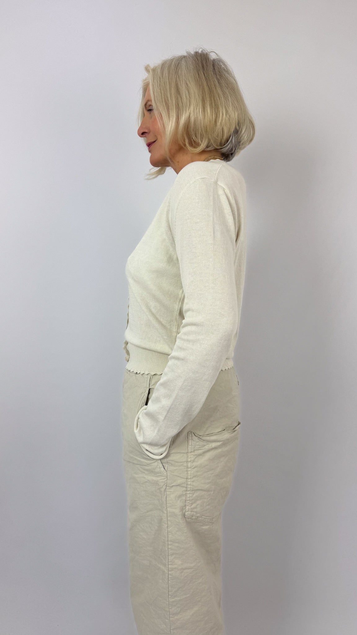 MJ Watson 646 Cardigan Natural