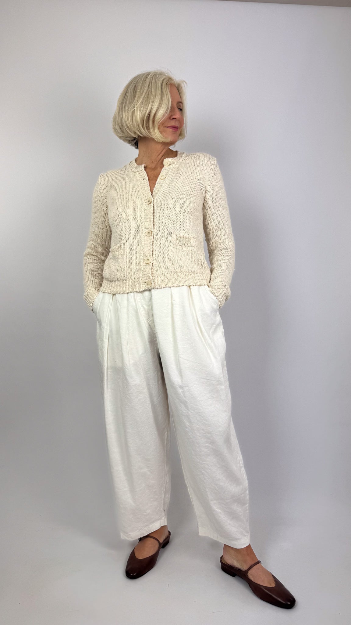 MJ Watson 657 Cardigan Natural