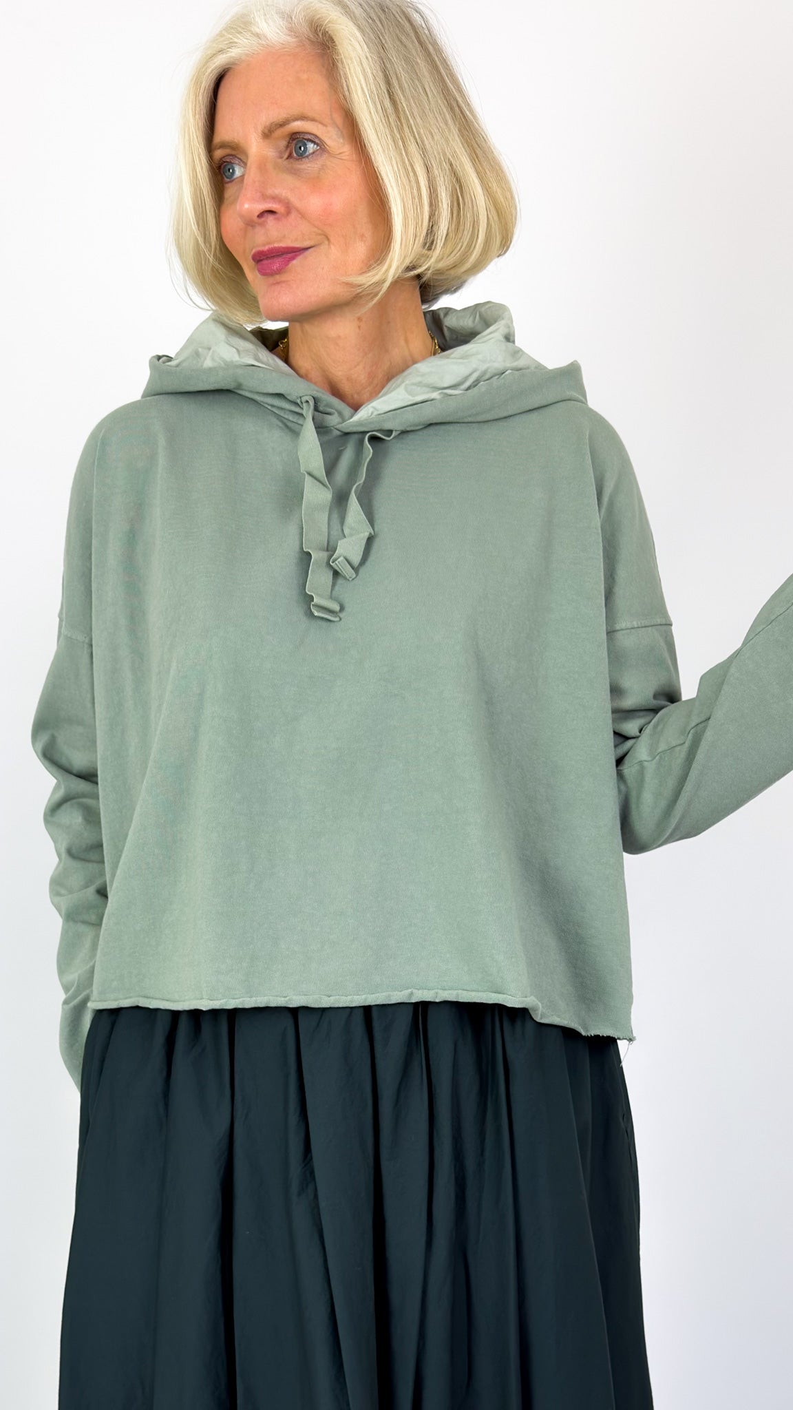 Album Di Famiglia 40_205 Hoodie Jumper Sage