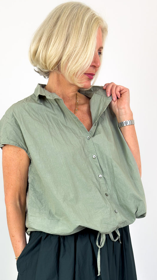 Album Di Famiglia 12_143 TC Drawstring Shirt Sage