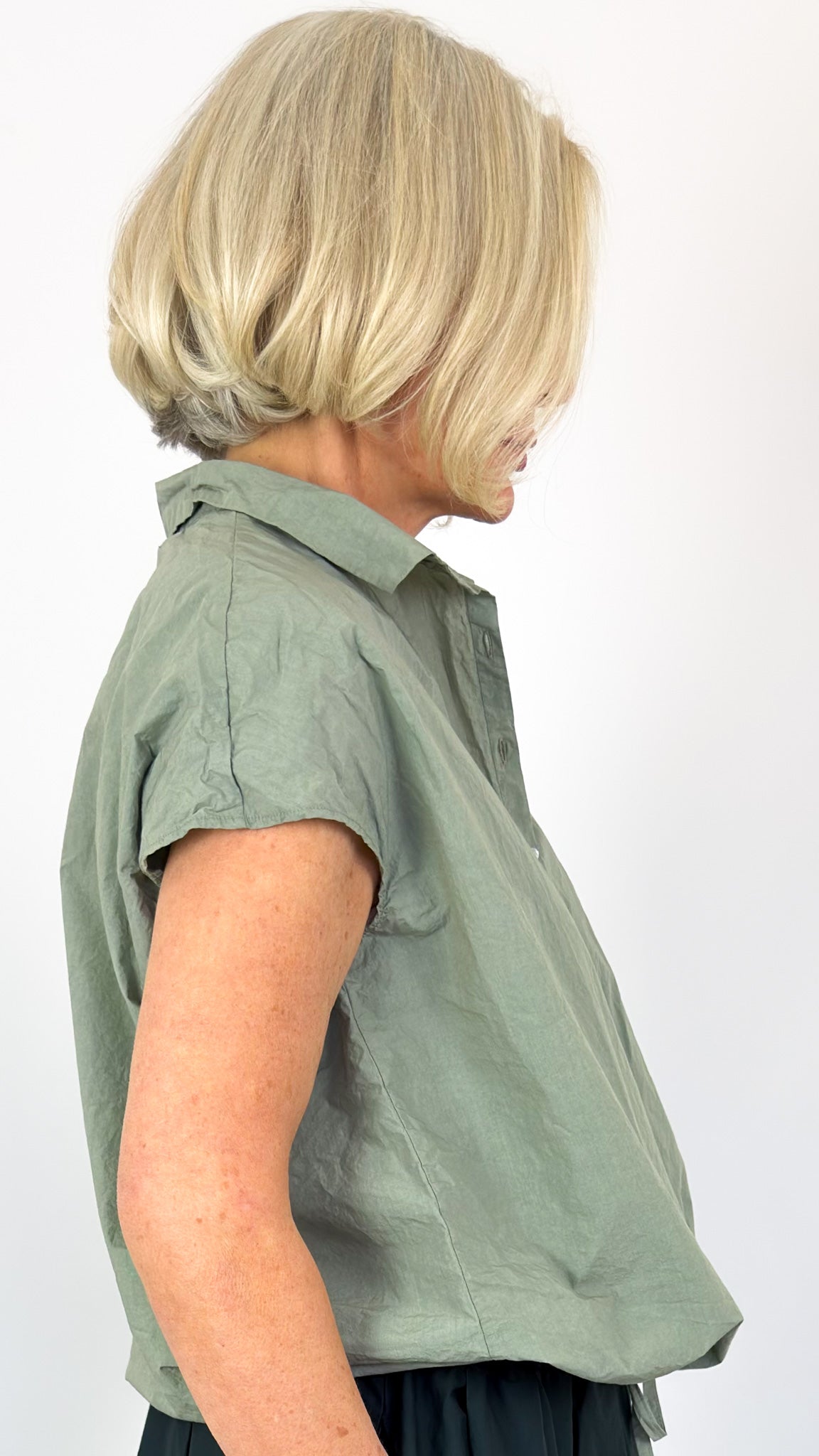 Album Di Famiglia 12_143 TC Drawstring Shirt Sage