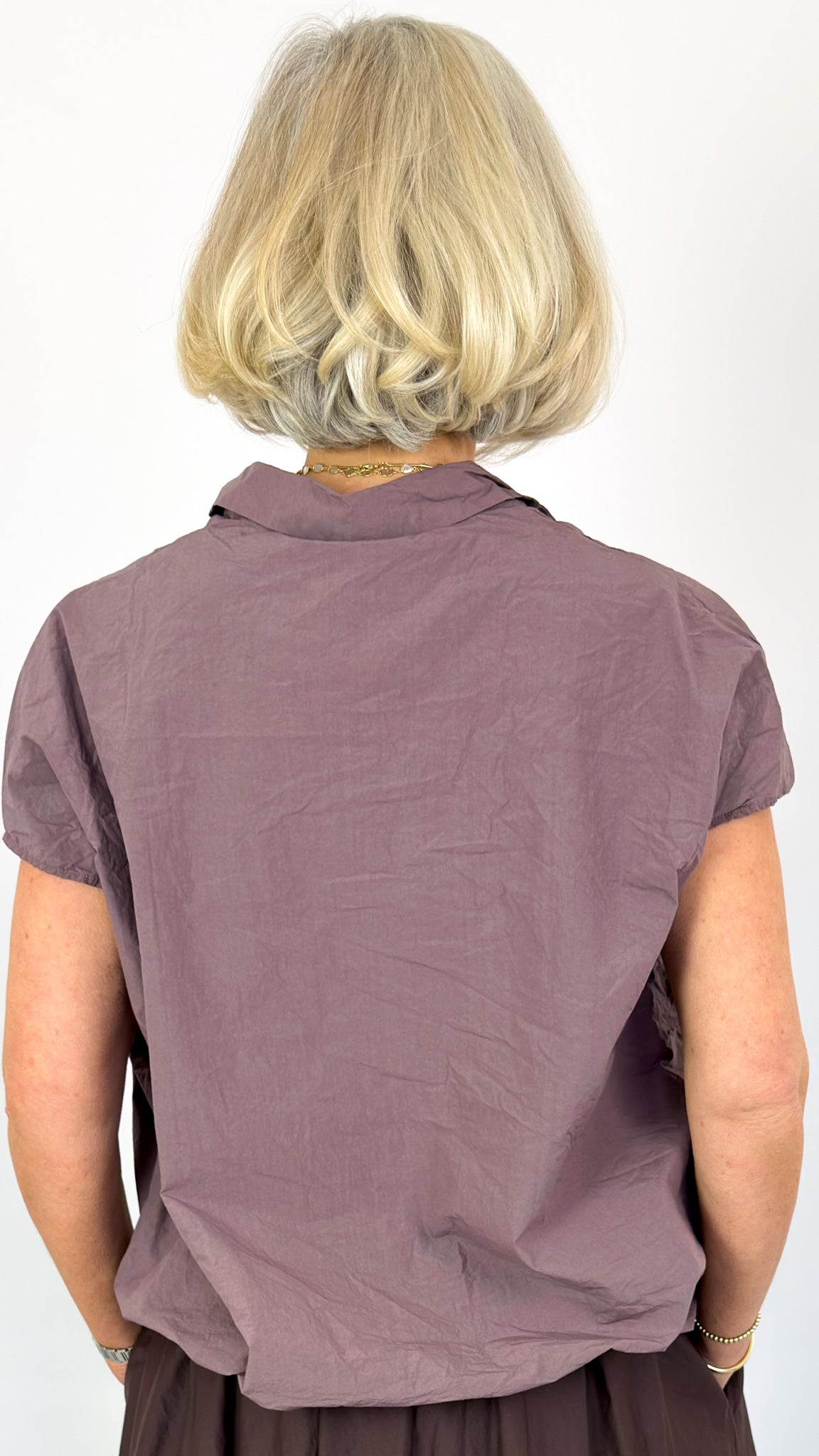 Album Di Famiglia 12_143 TC Drawstring Shirt Mauve