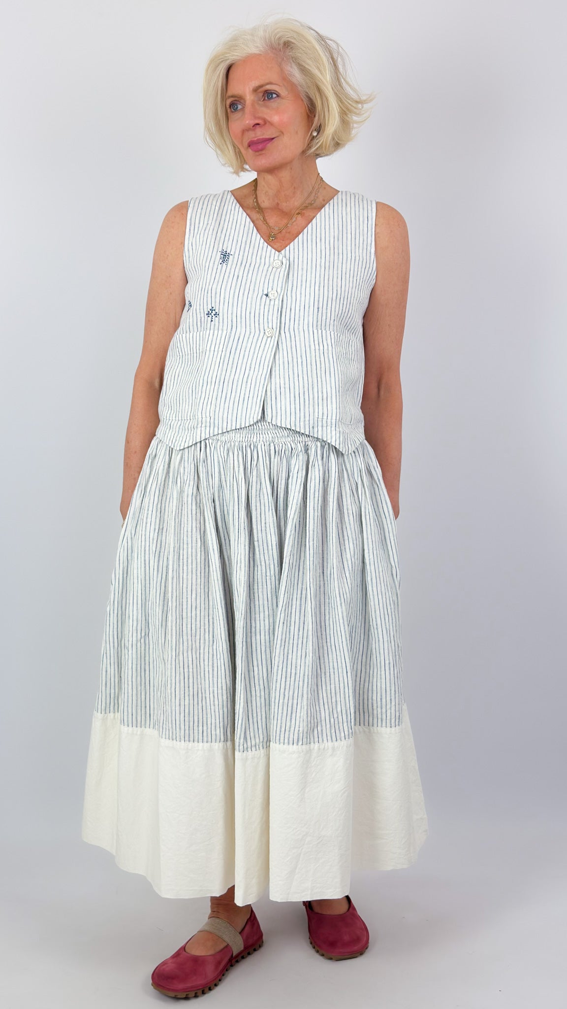 Ewa i Walla Joann Skirt Striped