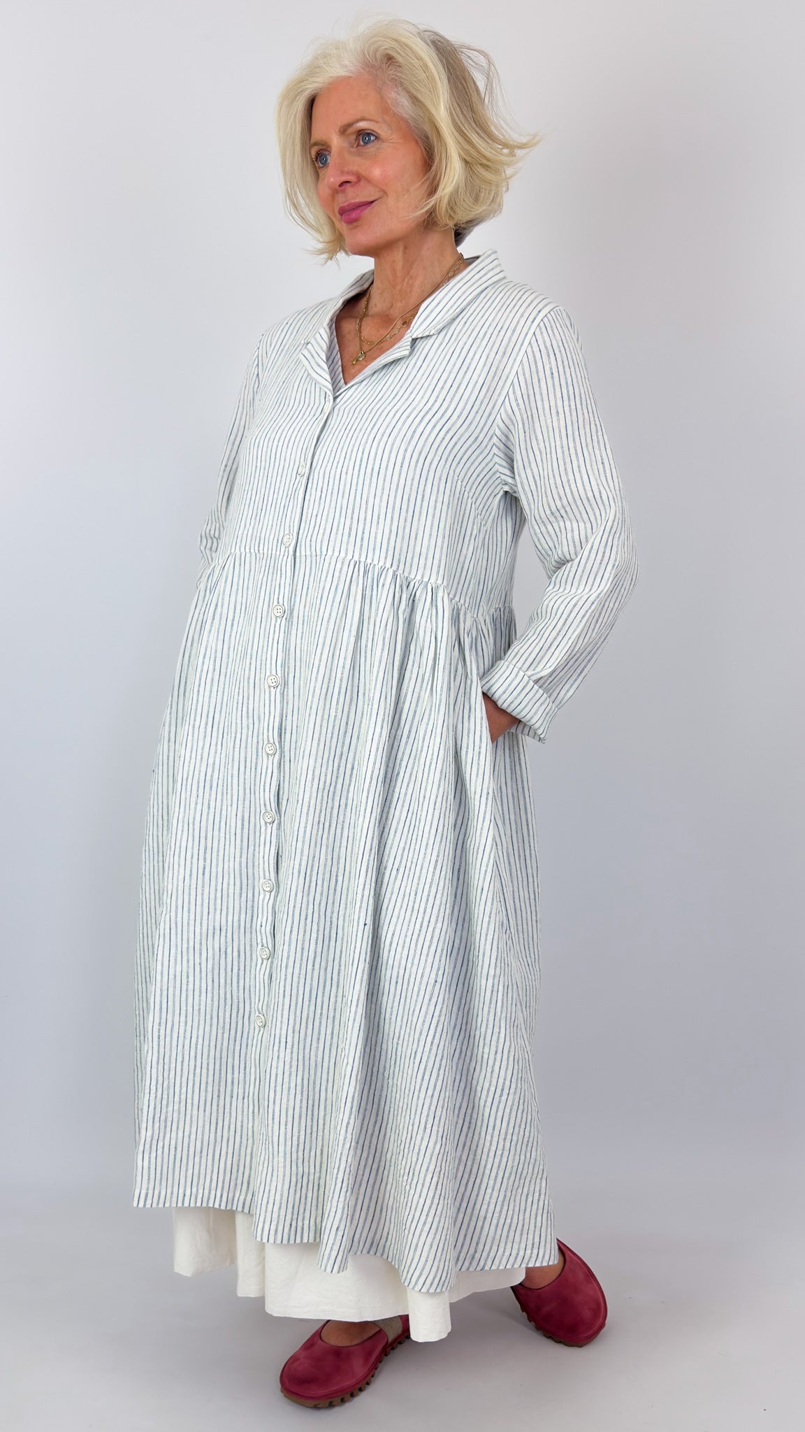 Ewa i Walla Helin Coat Dress Striped