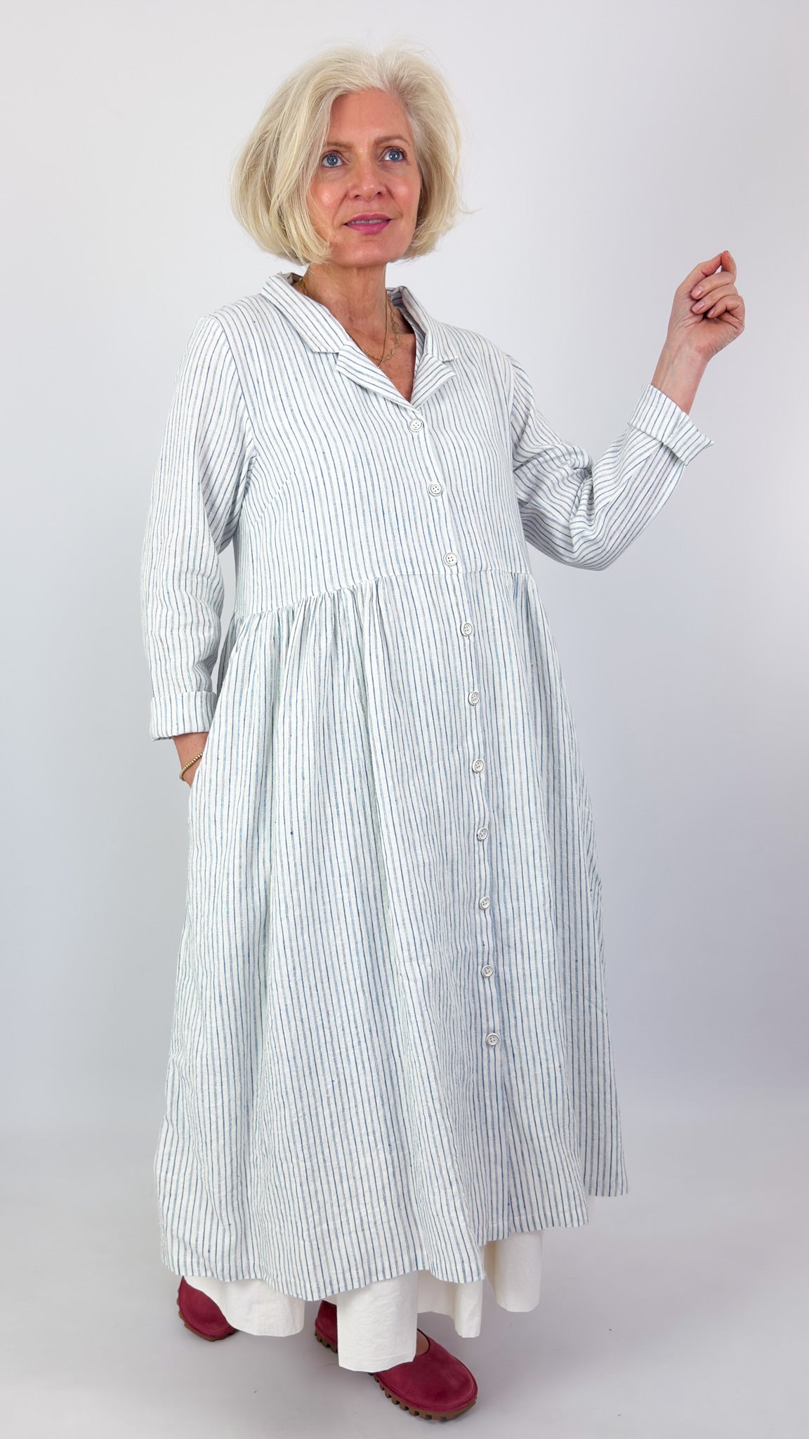 Ewa i Walla Helin Coat Dress Striped