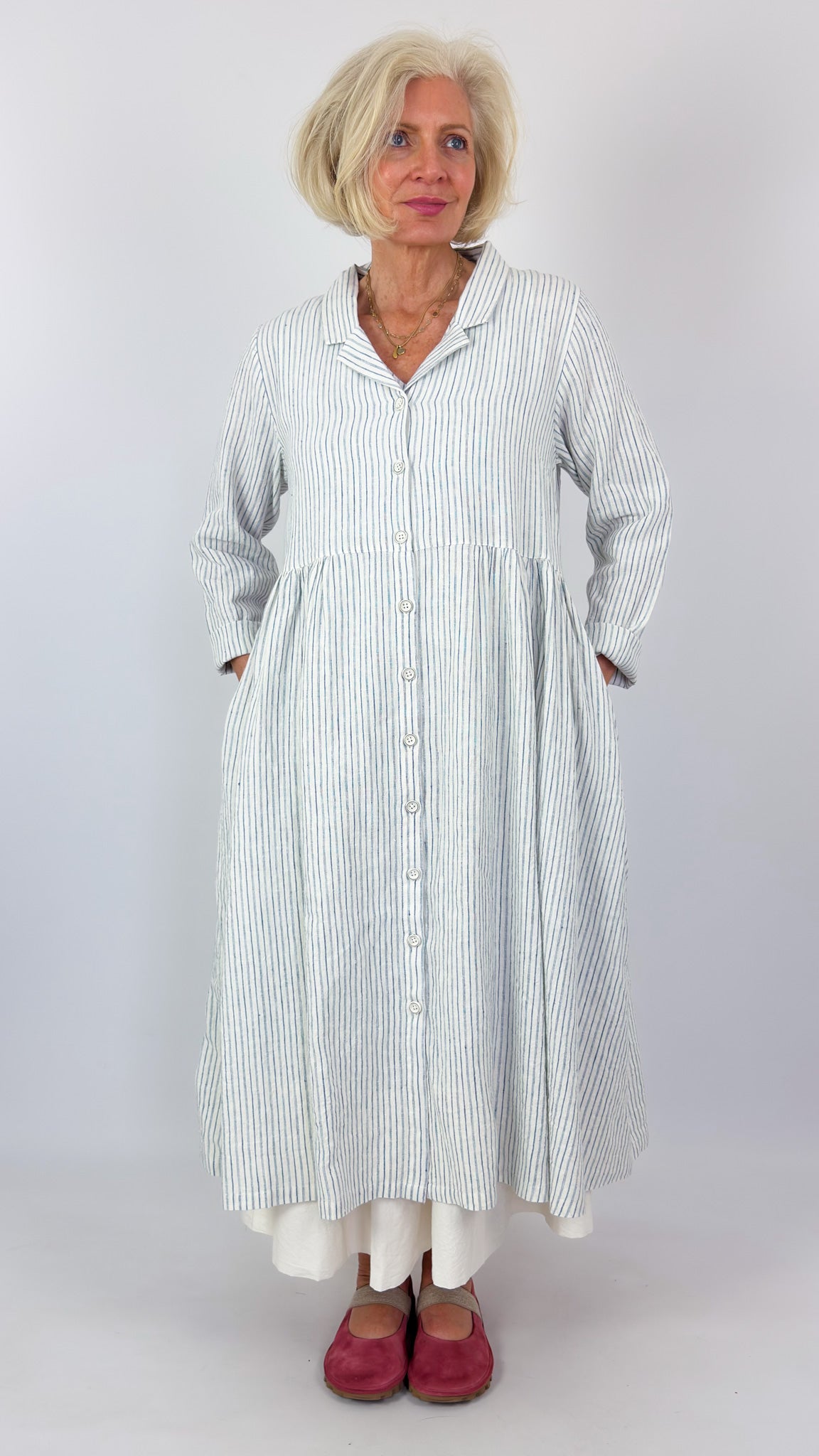 Ewa i Walla Helin Coat Dress Striped