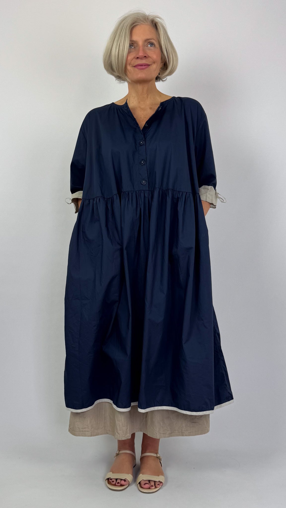 Barbara Lang TRAV XXIV Dress Navy