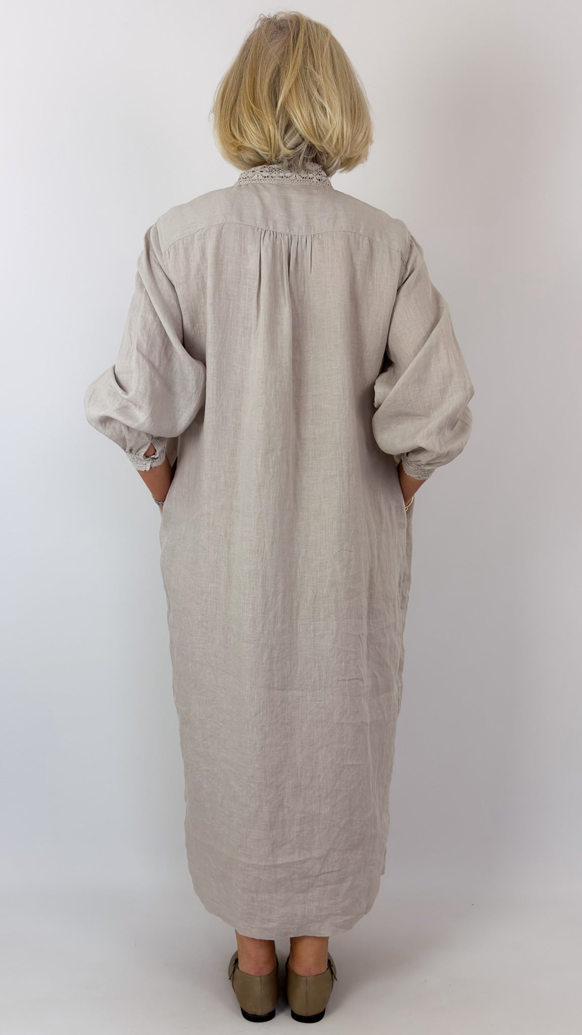 Ichi Antiquities 932 Linen Dress Greige