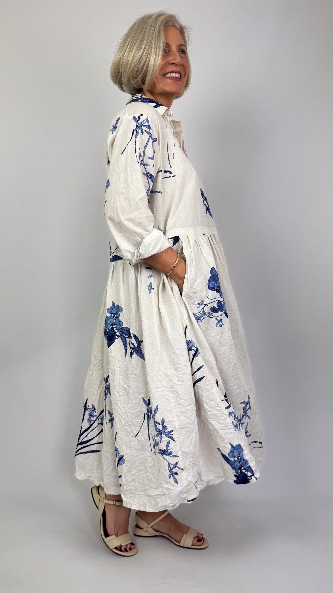 Pas De Calais 4540 Flower Dress Ivory