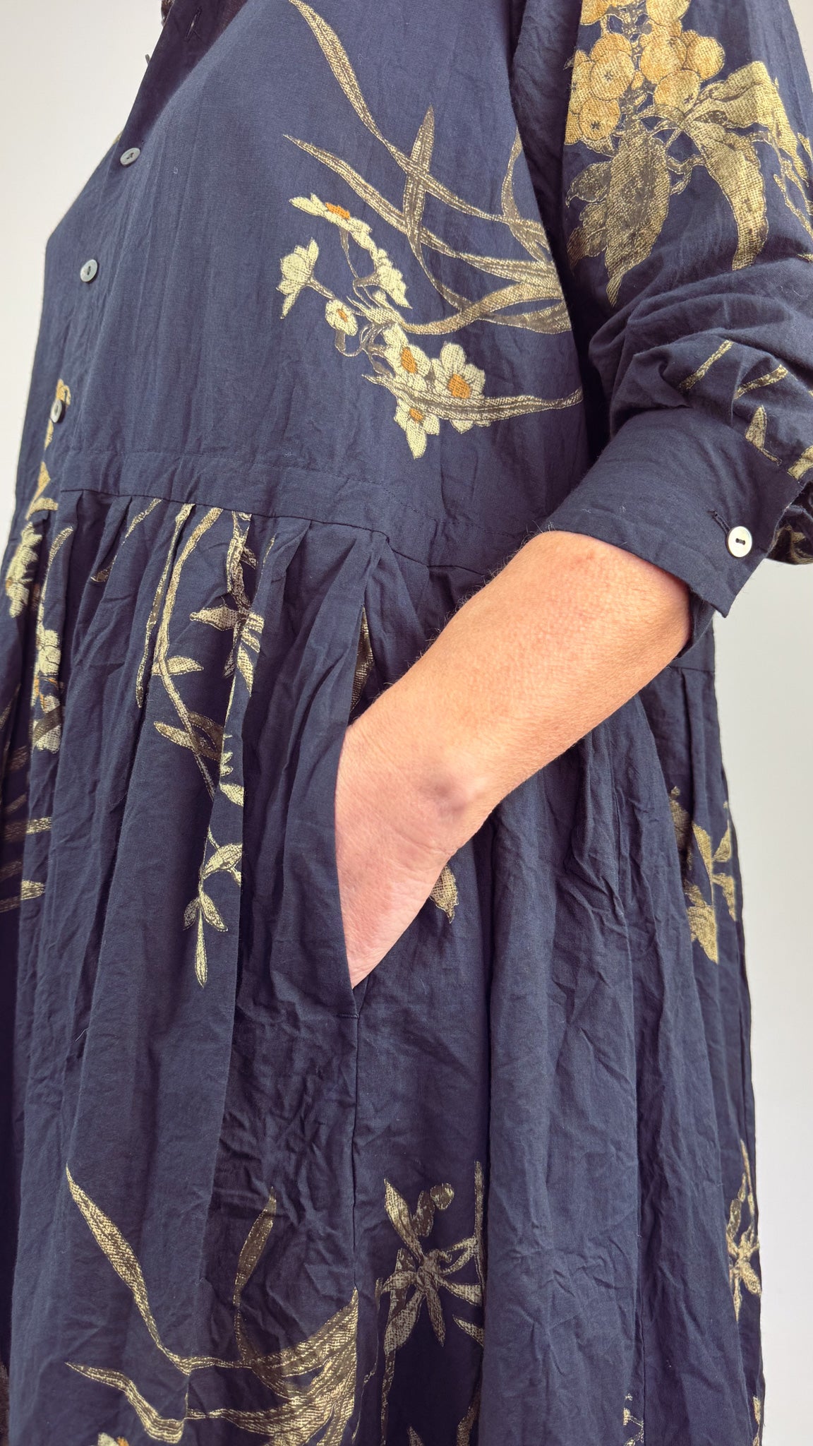 Pas De Calais 4540 Flower Dress Navy