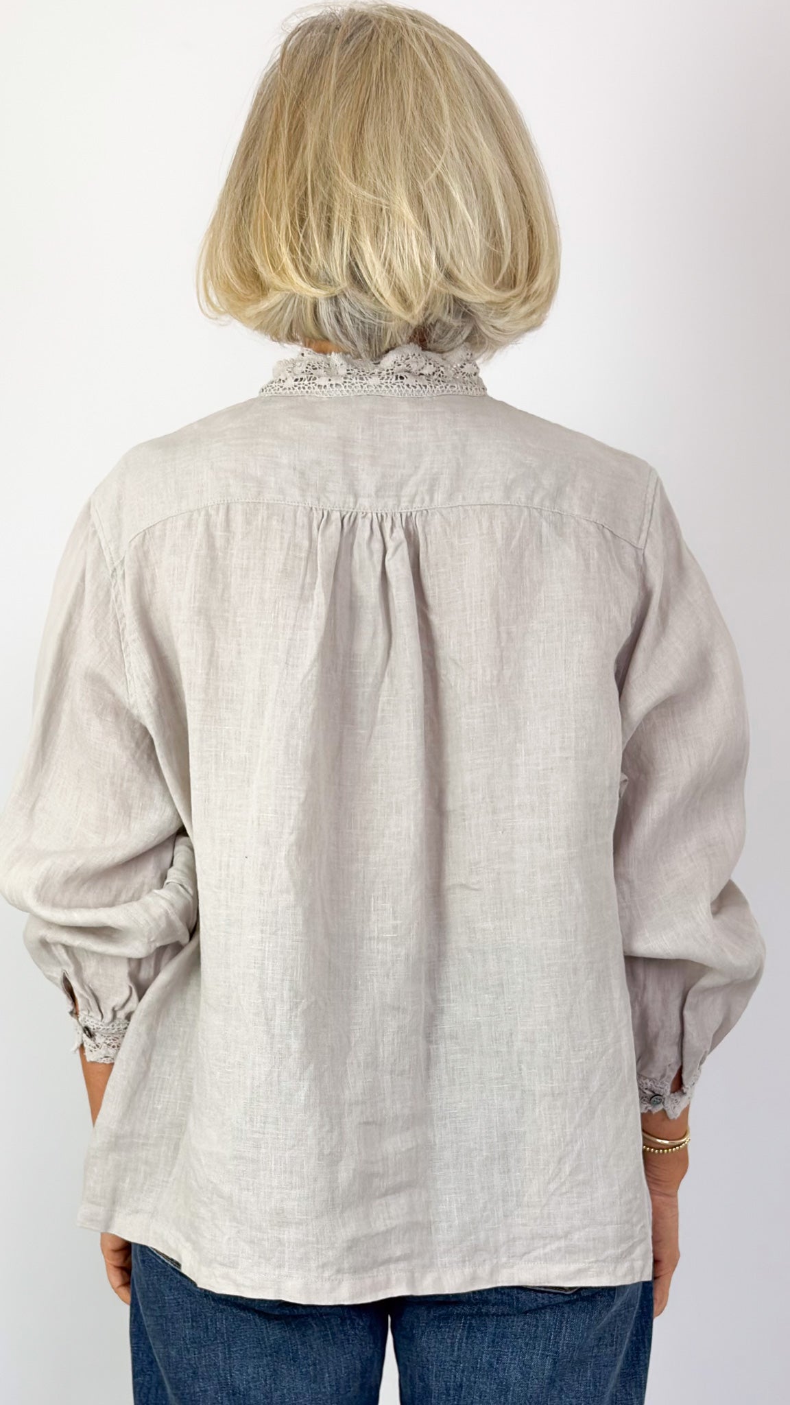 Ichi Antiquities 931 Linen Shirt Greige