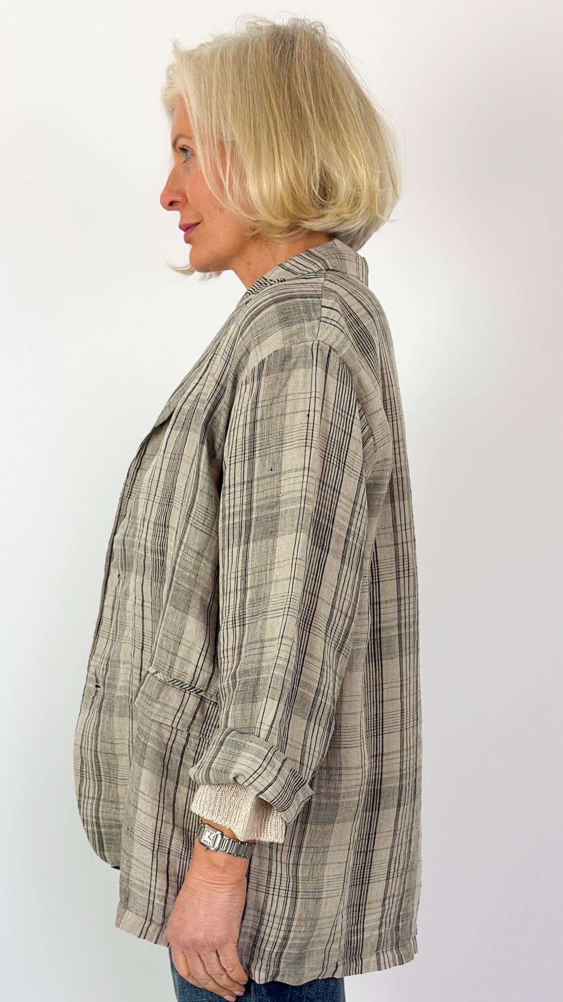 Ichi 923 Check Jacket Natural