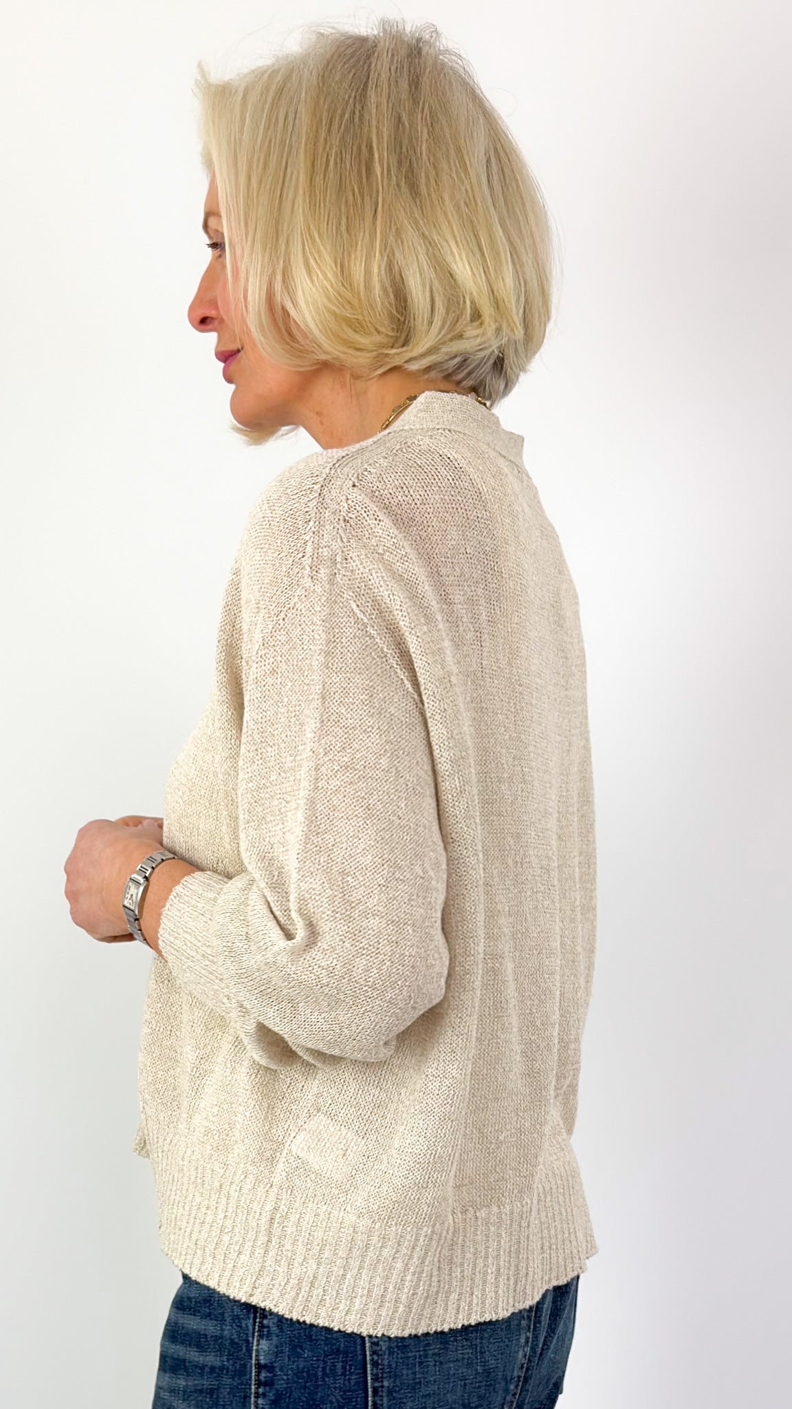 Ichi Antiquities 961 Cardigan Natural