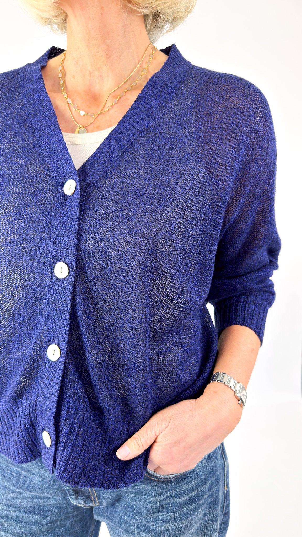 Ichi Antiquities 961 Cardigan Navy