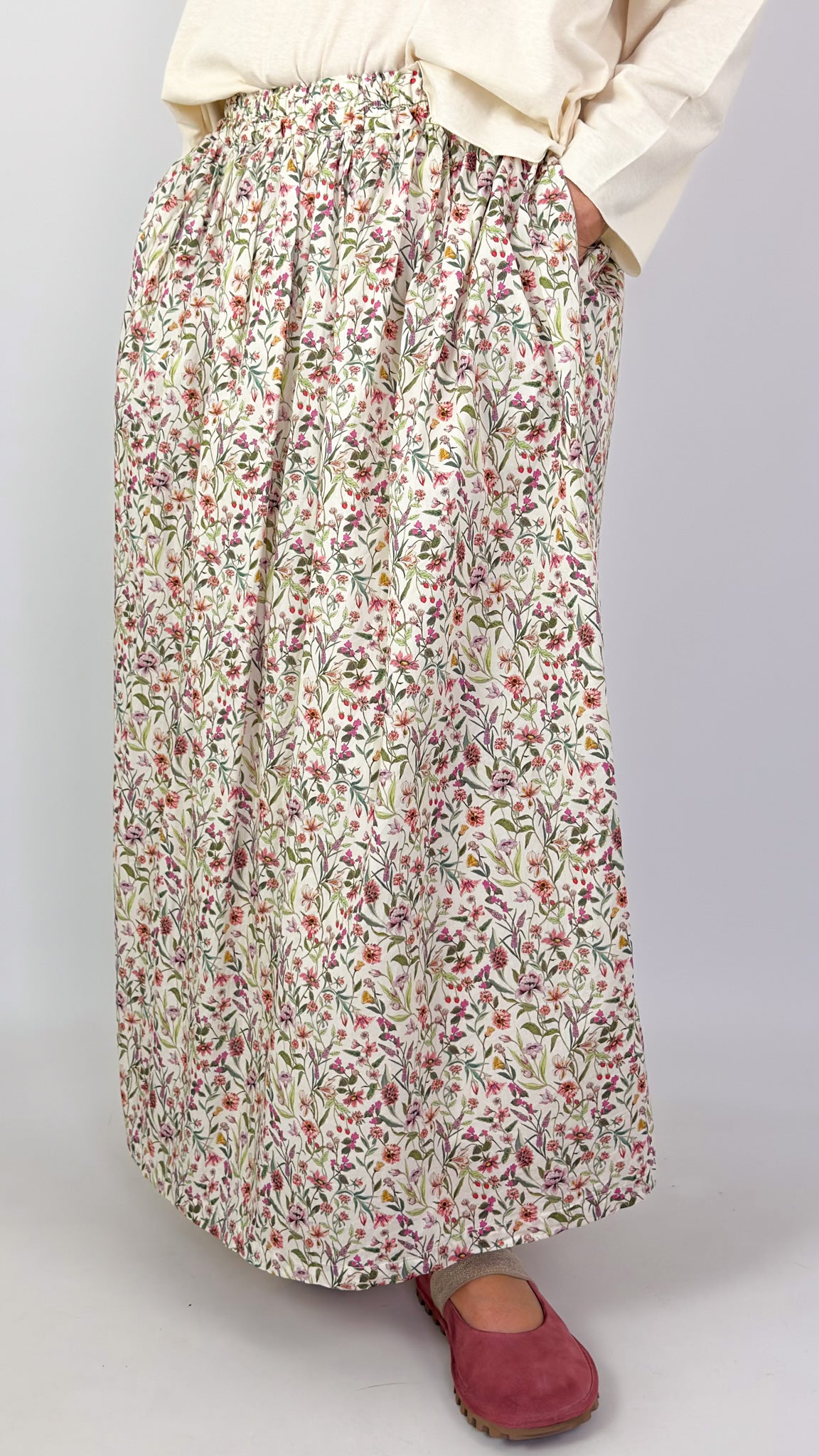 Ichi Antiquities 928 Liberty Print Skirt Flower