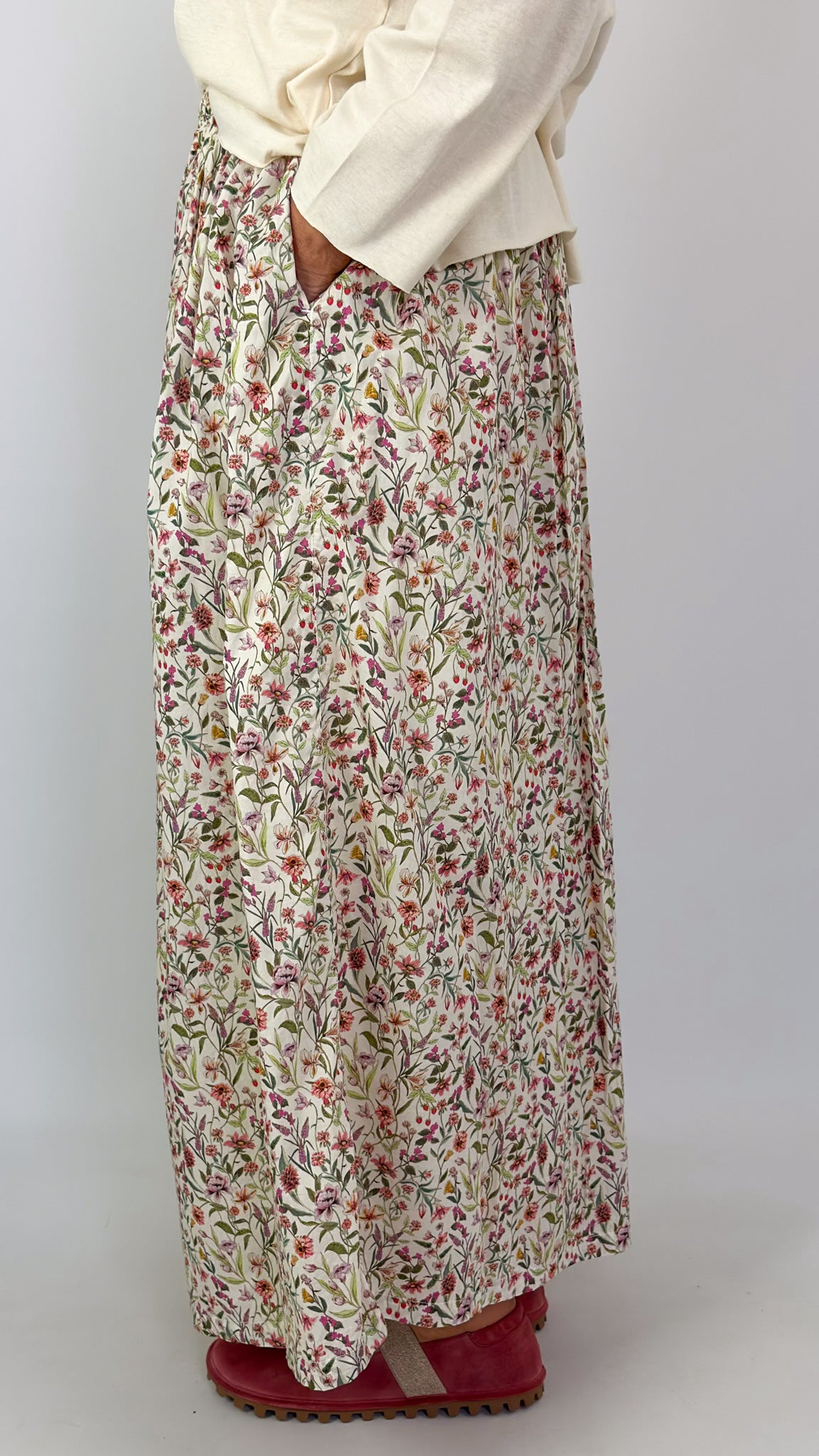 Ichi Antiquities 928 Liberty Print Skirt Flower