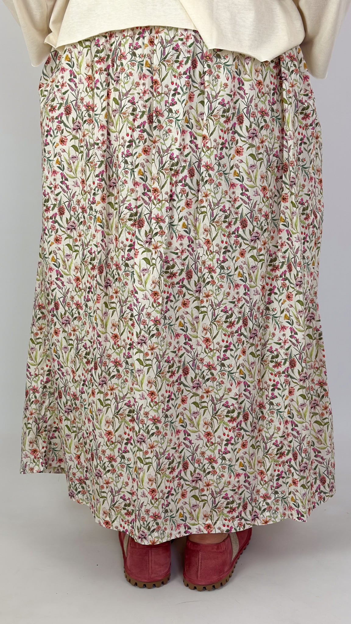 Ichi Antiquities 928 Liberty Print Skirt Flower