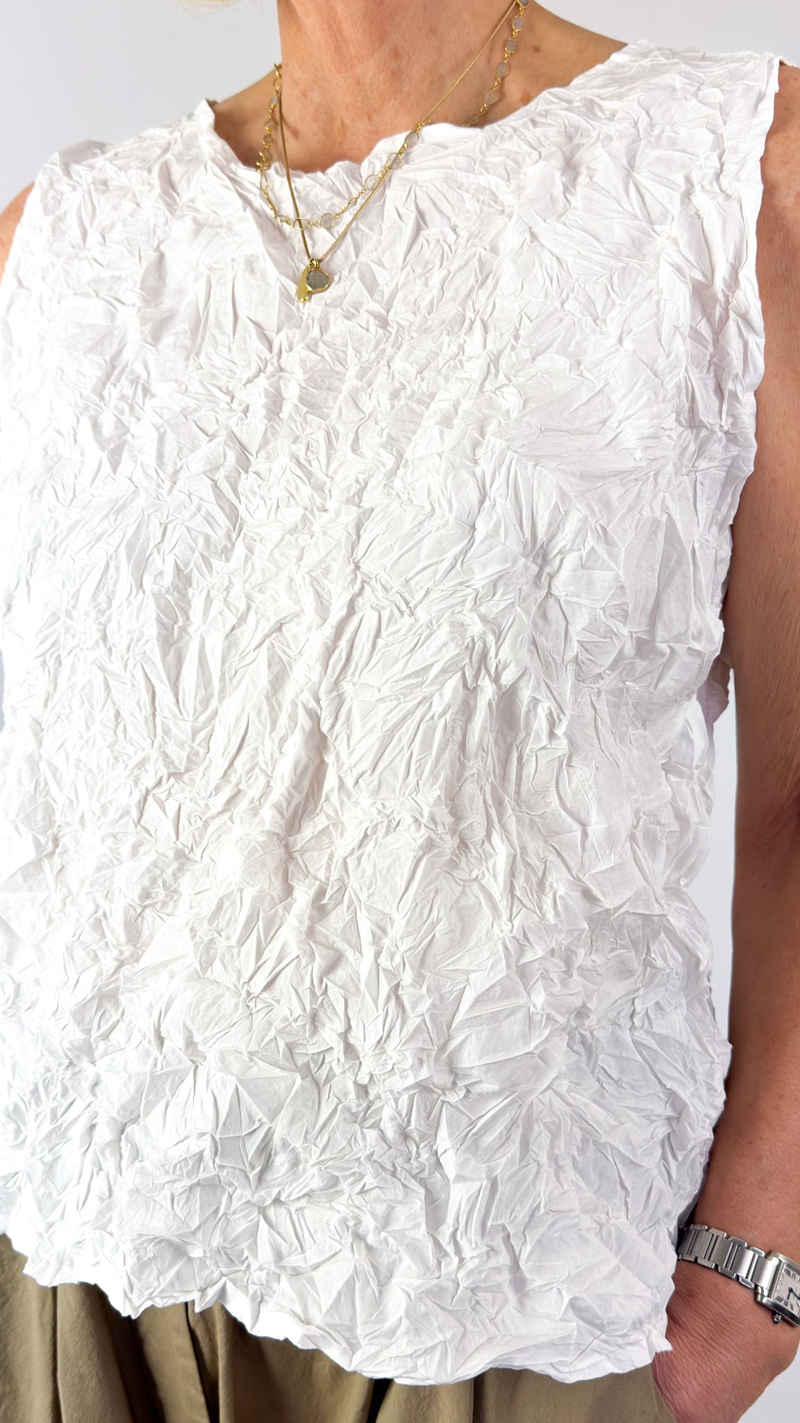 Manuelle Guibal 7006 Crinkora Top Milk