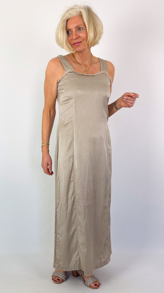 Sula Wide Strap Dress Feather Grey
