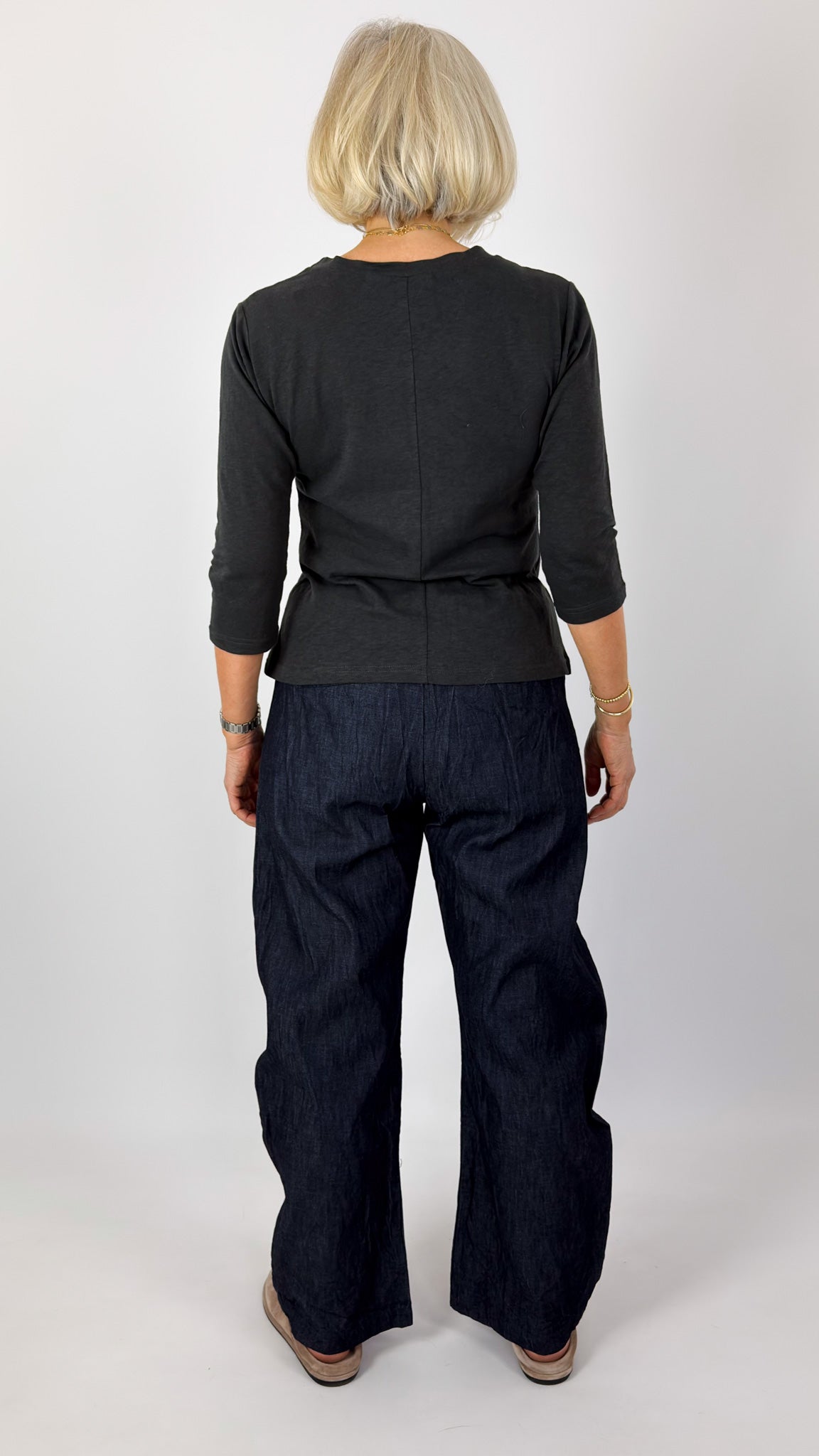 Sula 3/4 Sleeve T-Shirt Gunmetal