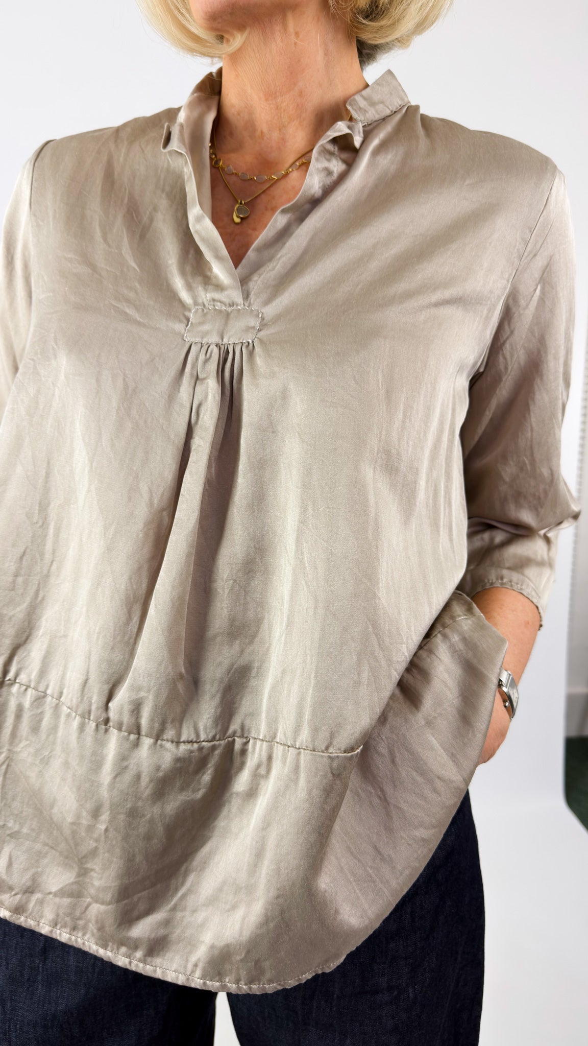 Sula Sunny Shirt Feather Grey