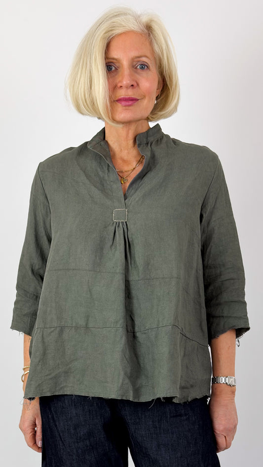 Sula Sunny Shirt Dirty Green