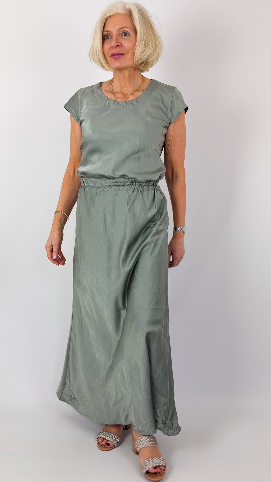 Sula Bias Cut Dress Shadow
