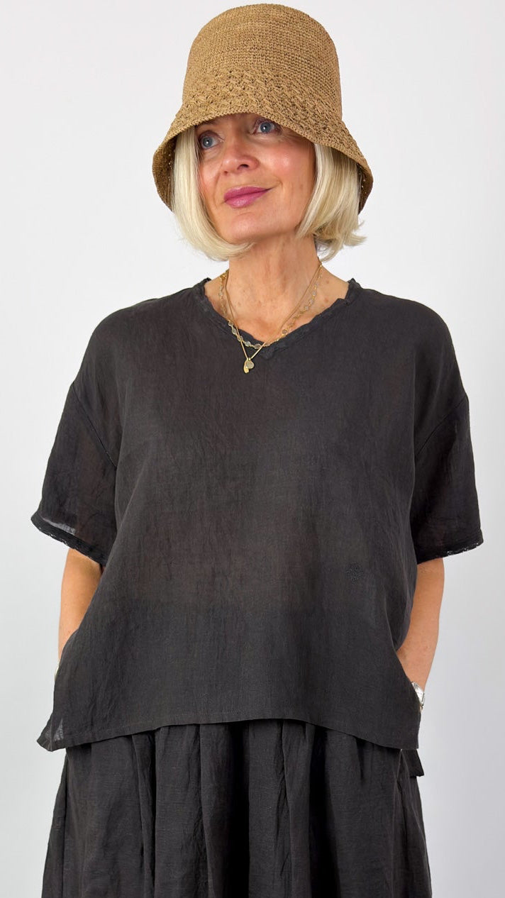 Maison de Soil 243 Blouse Off-Black