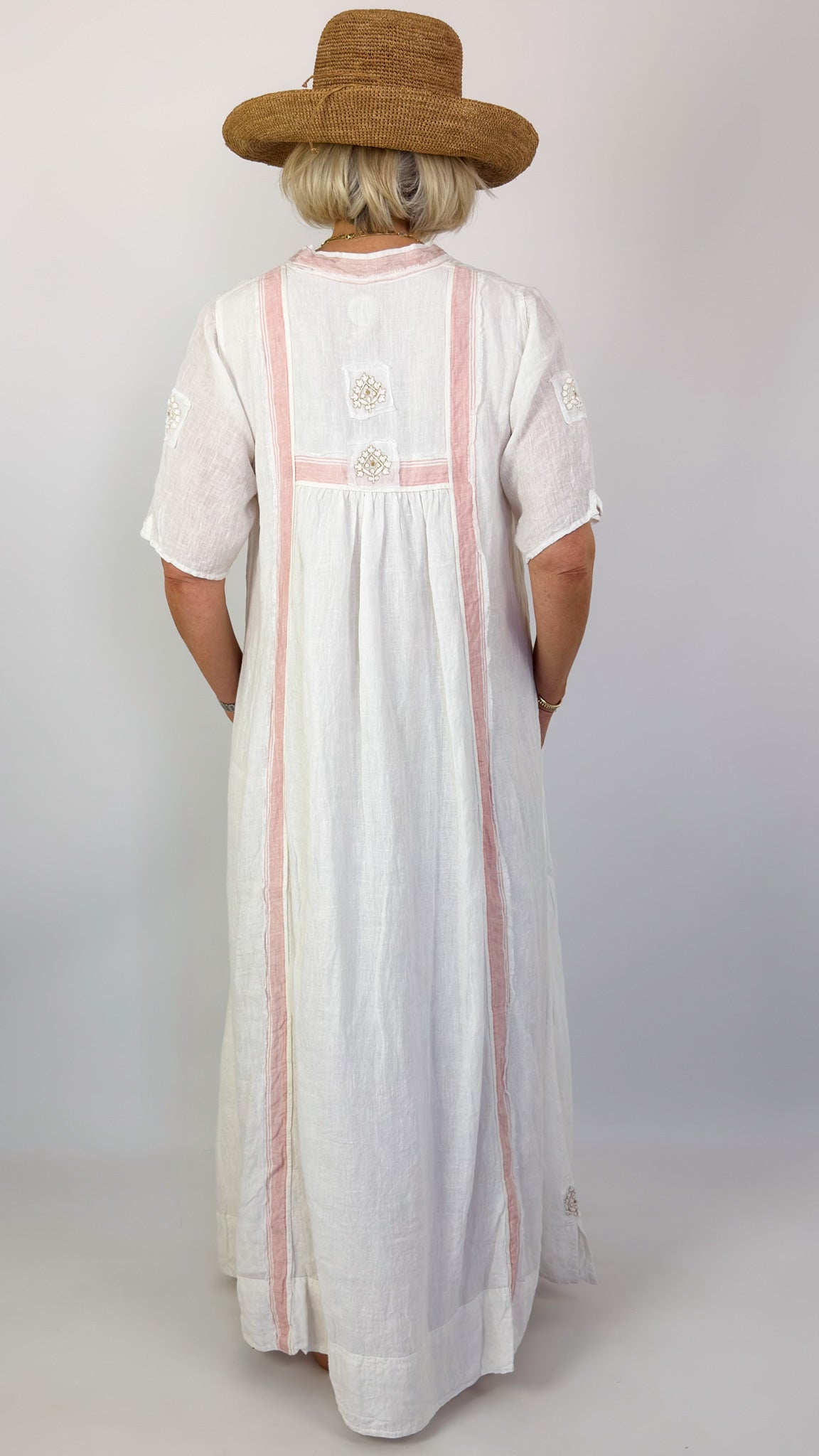 Agencies TurQuoise Dori Kori Dress White