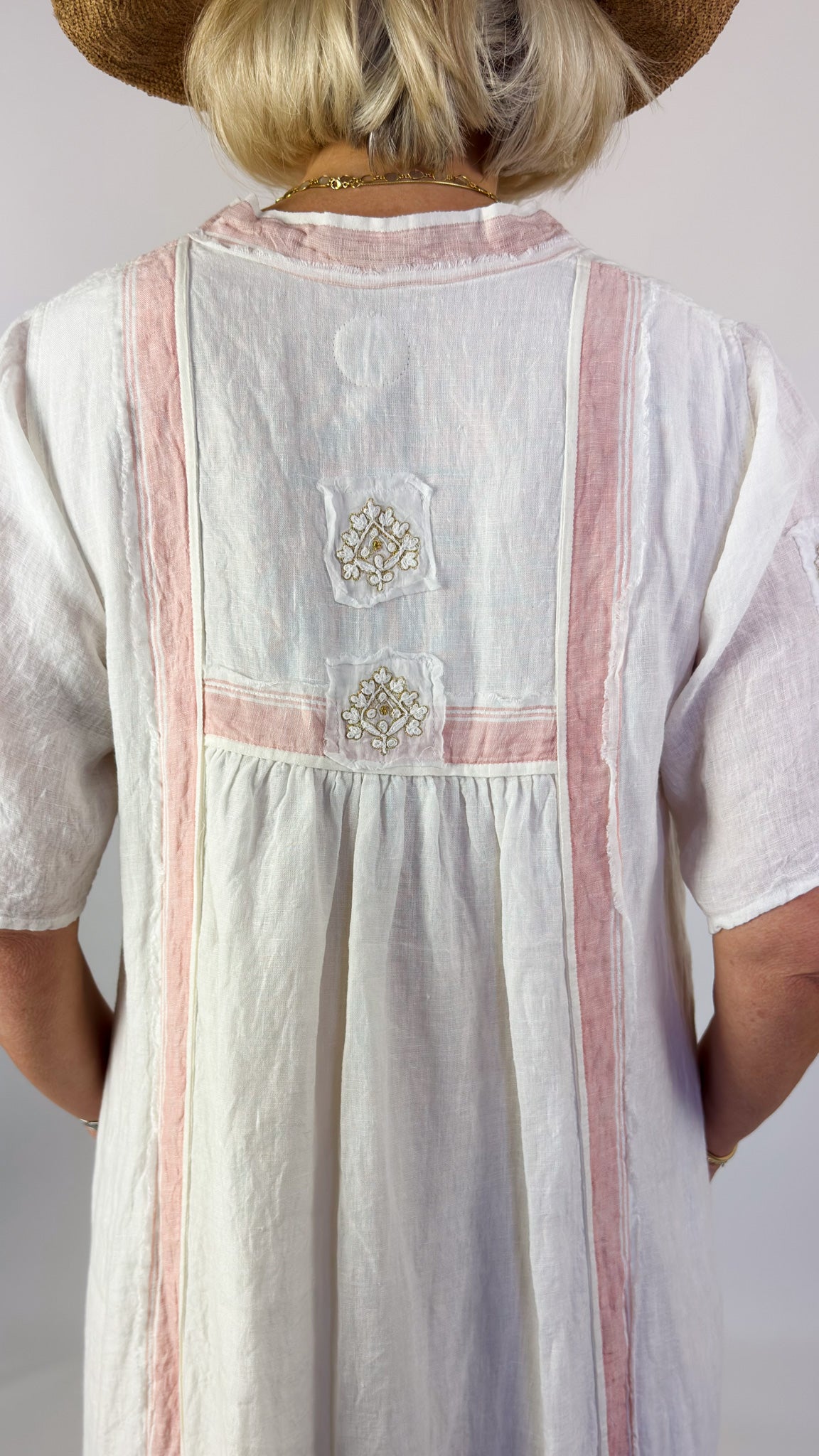 Agencies TurQuoise Dori Kori Dress White