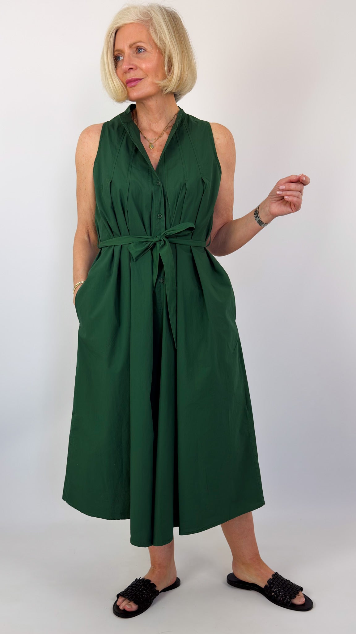 Humility Luna Dress Green