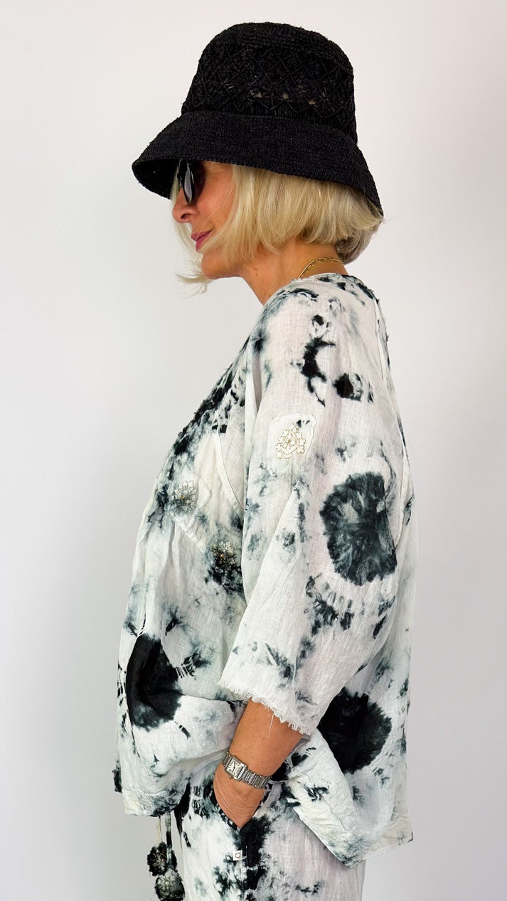 Agencies TurQuoise Lissa Blouse Black/White