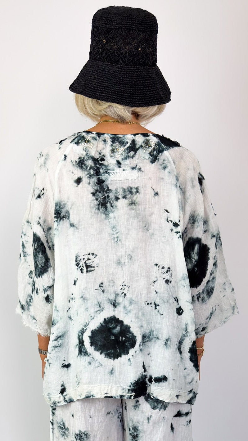 Agencies TurQuoise Lissa Blouse Black/White
