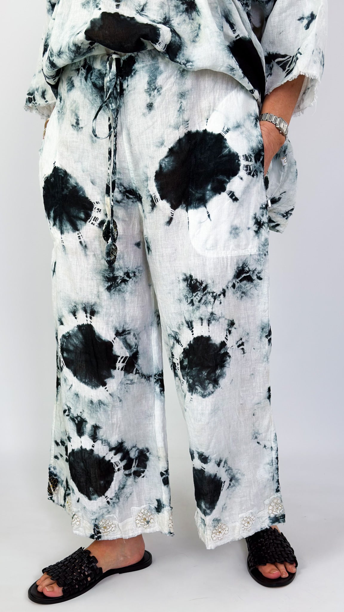 Agencies TurQuoise Lissa Trousers Black/White