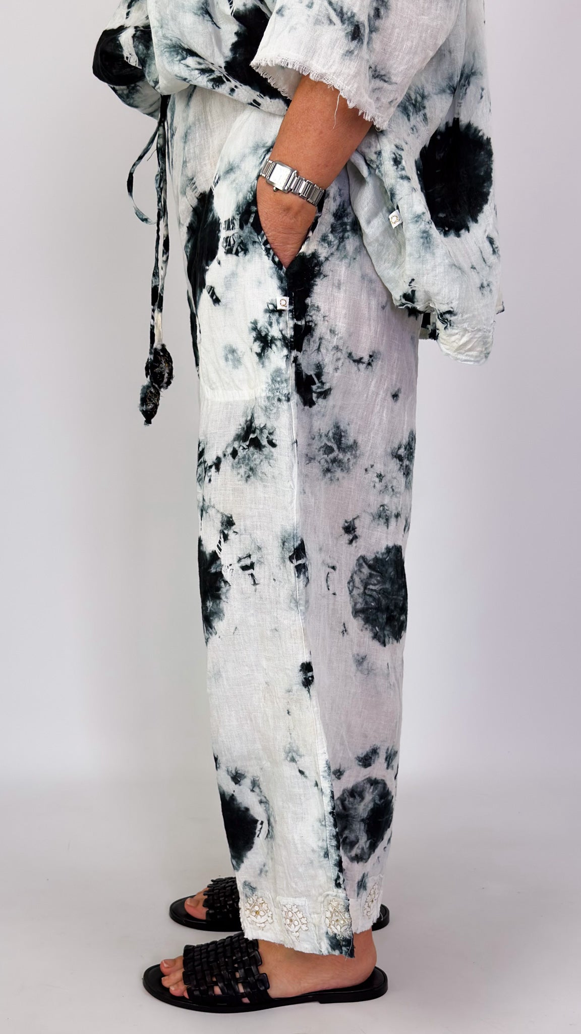 Agencies TurQuoise Lissa Trousers Black/White