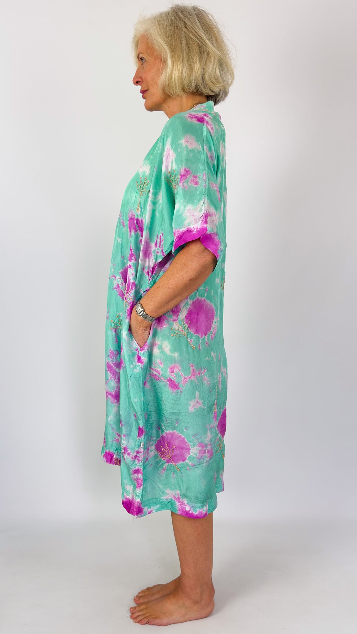 Agencies TurQuoise Vanessa Dress Emerald/Fuchsia