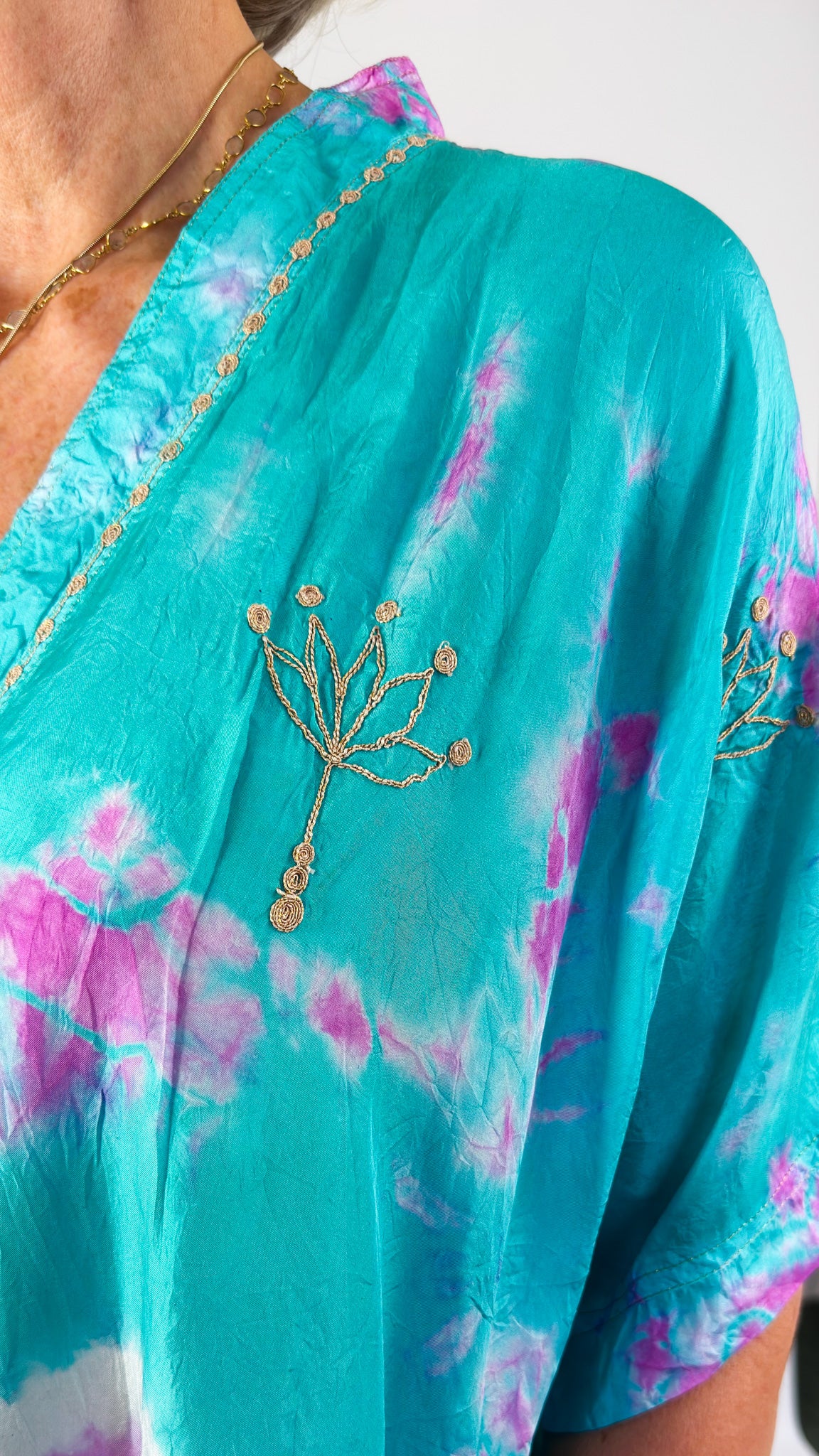 Agencies TurQuoise Vanessa Dress Turquoise/Fuchsia