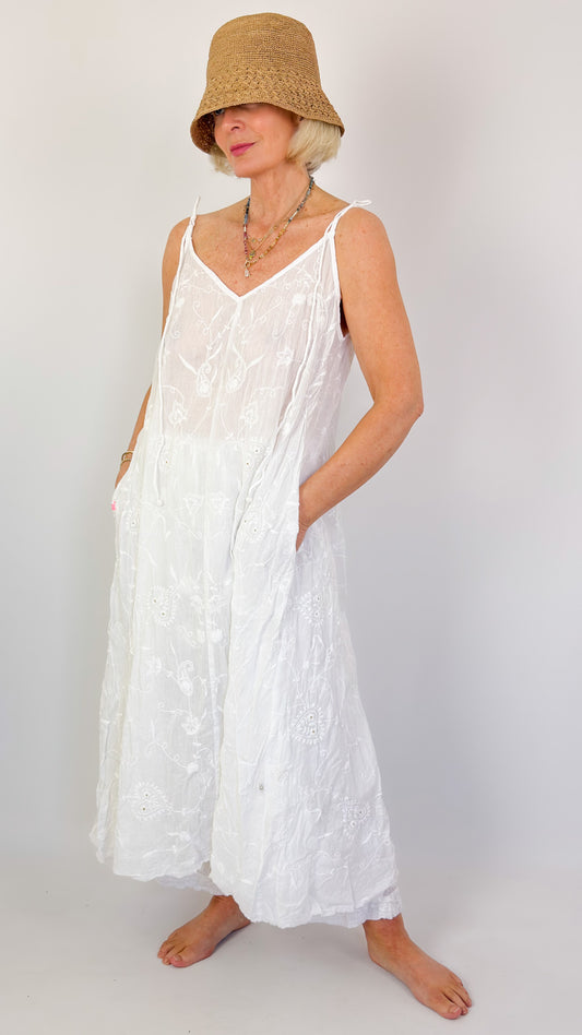 Agencies TurQuoise Anita Dress White