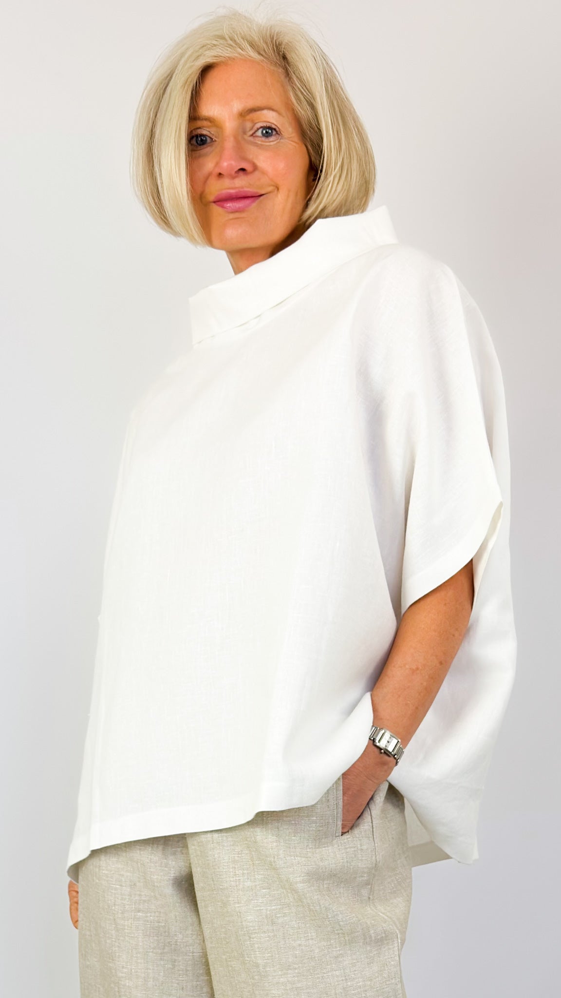 Cordelia James L-6 Blouse Ivory
