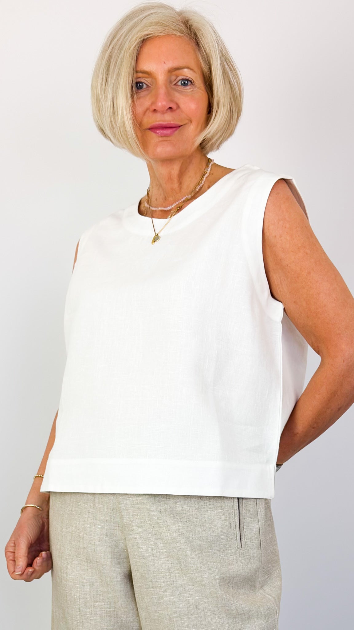 Cordelia James L-1 Top Ivory