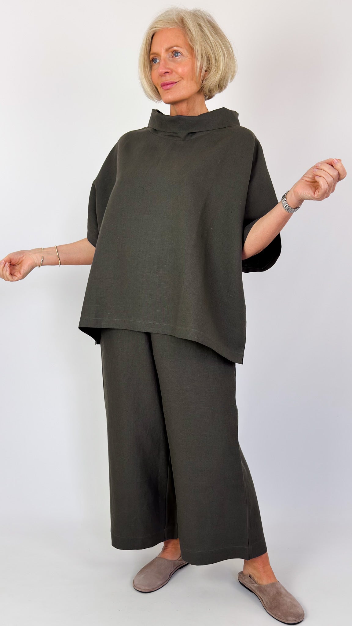 Cordelia James L-6 Blouse Fir Green