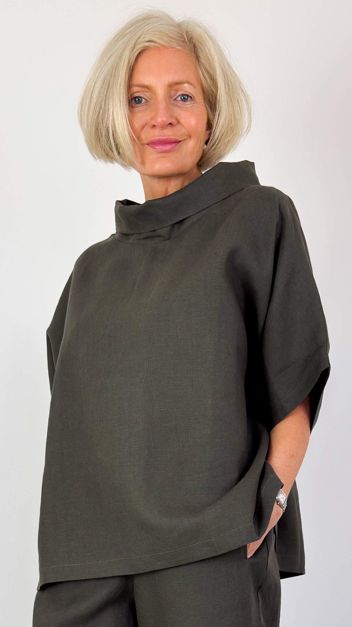 Cordelia James L-6 Blouse Fir Green