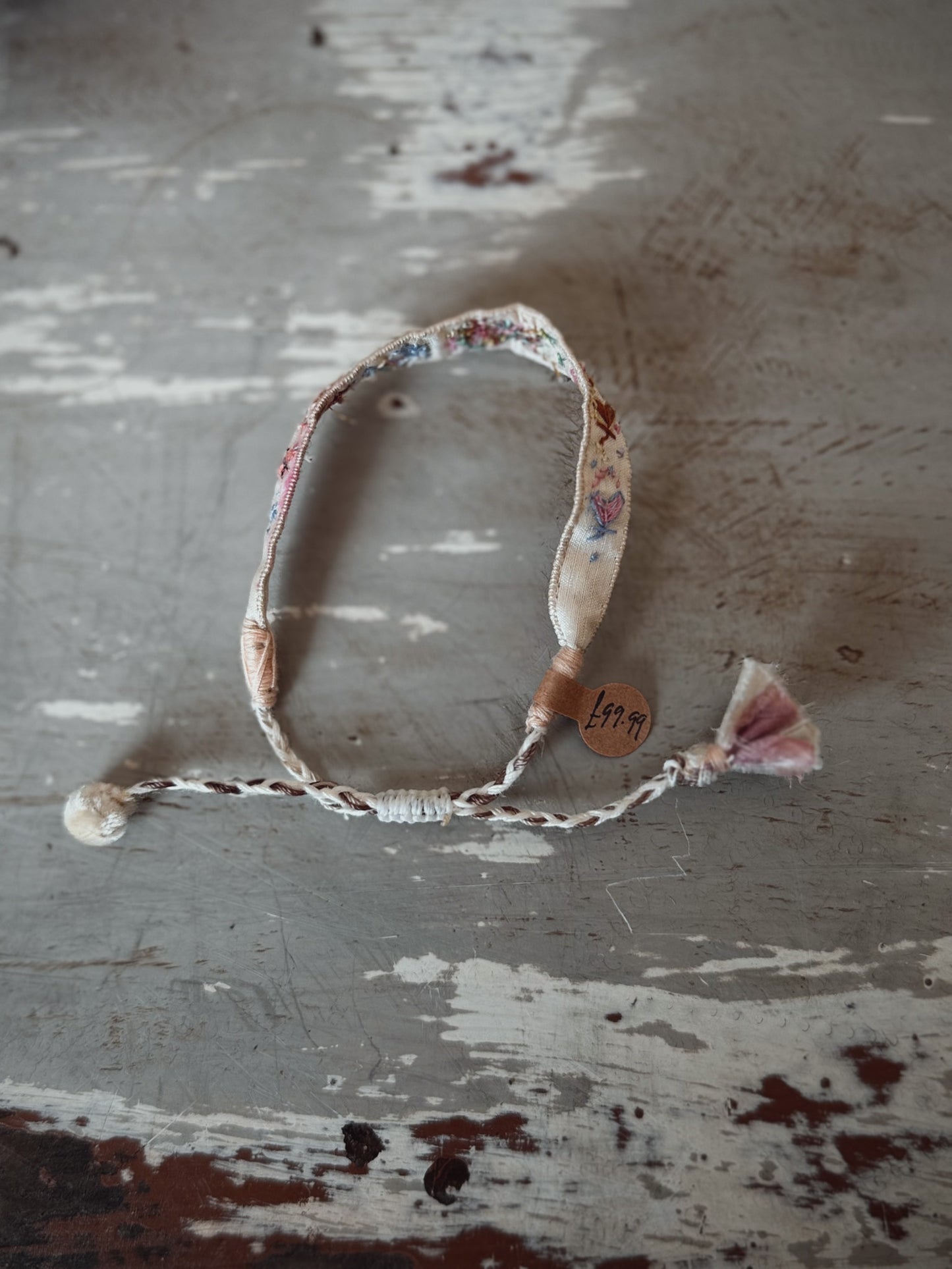Antomoon Embroidered Silk Bracelet No.10